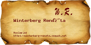 Winterberg Renáta névjegykártya